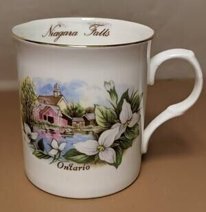 Crown Trent Vintage China Niagara Falls Souvenir Mug Tea Cup Ontario Canada